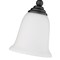 Z-Lite Lagoon 1 Light Mini Pendant, Matte Black & Matte Opal 703MP-MB - alternate 5